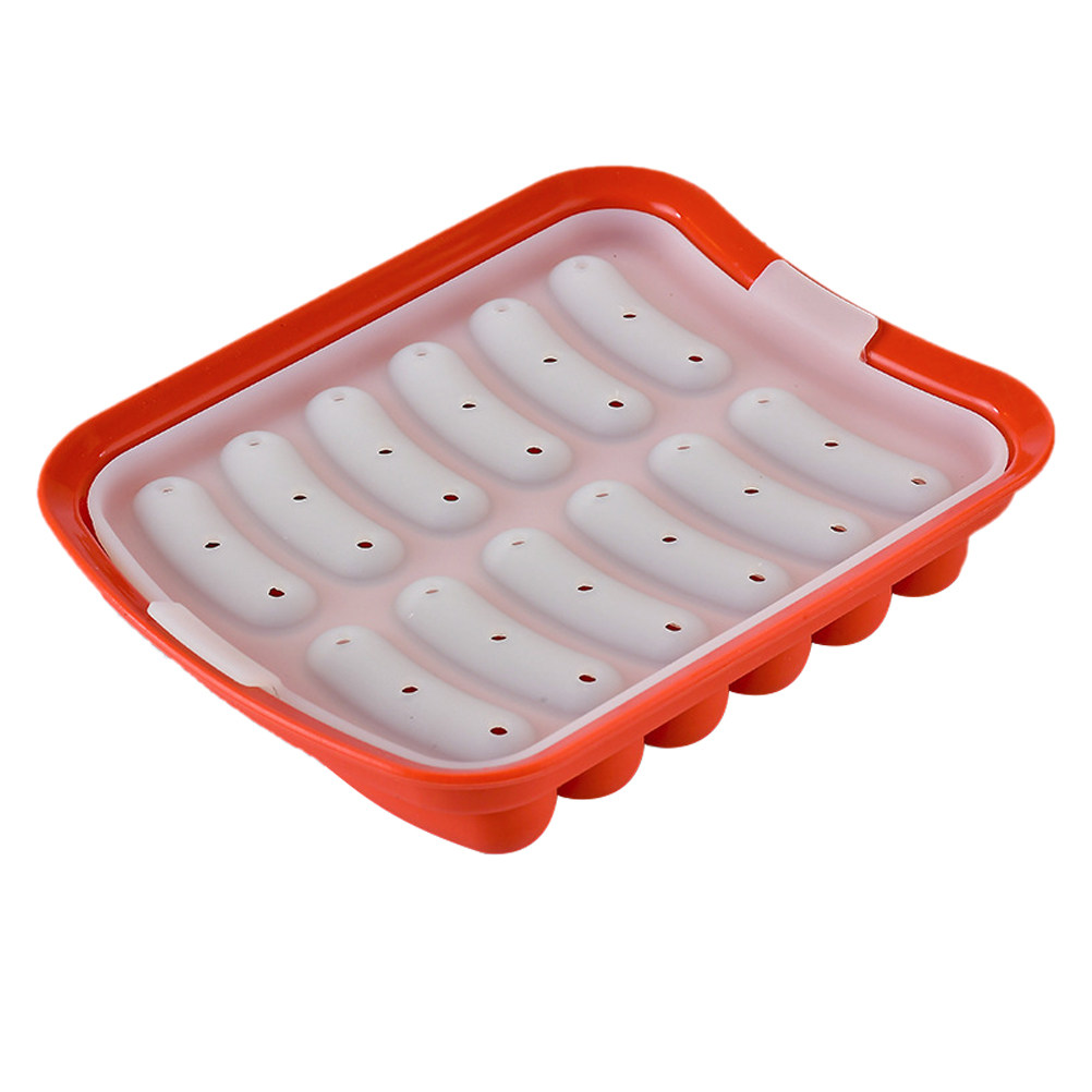 Baby Food Dogs - 12-Cavity Flexible Silicone Hot Dog Mold