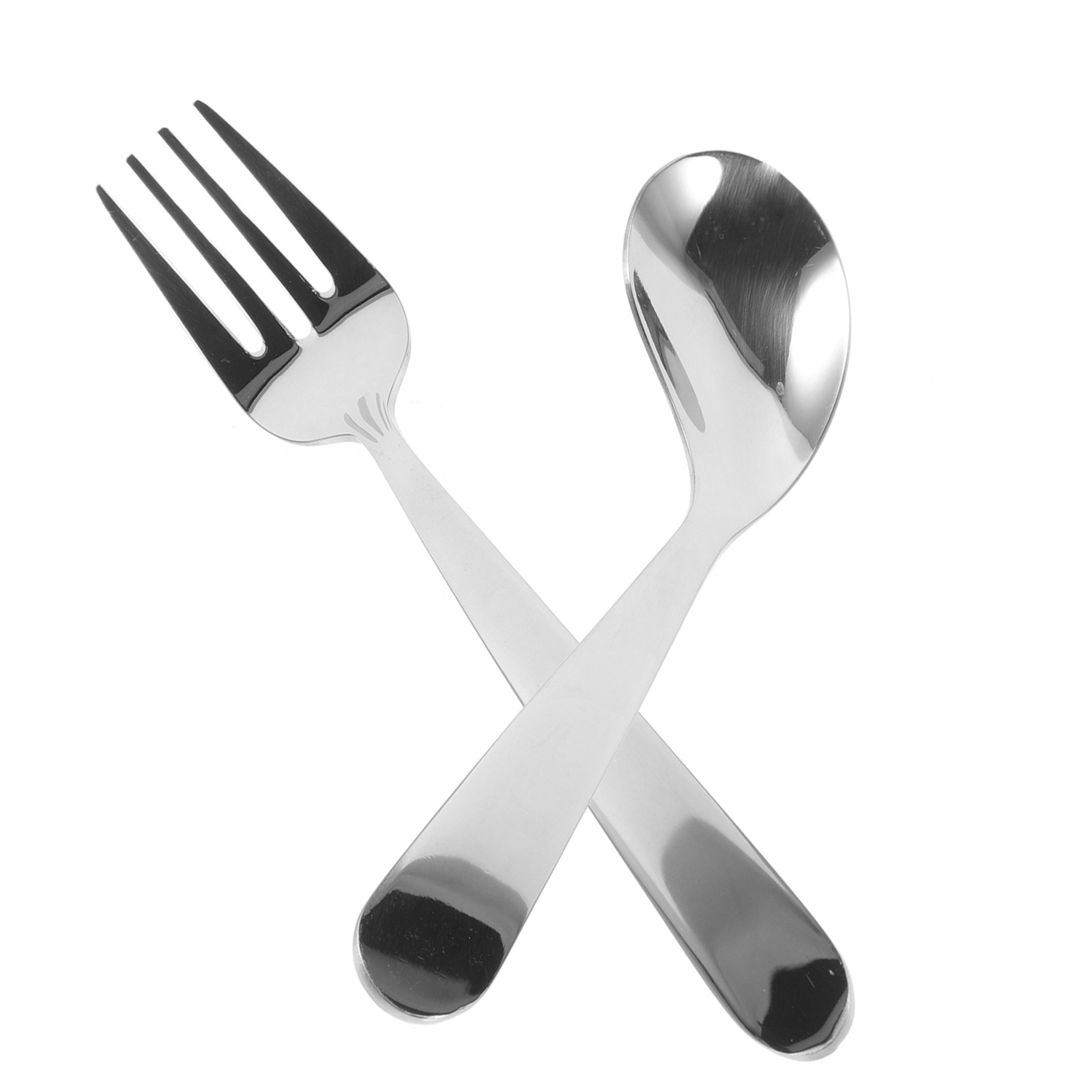 Self Feed Spoon - 1Set Stainless Steel Angled Spoon Fork