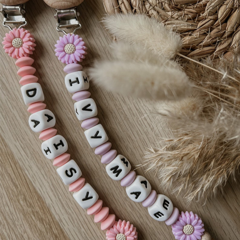 Baby Food Teether - Baby Personalized Name Pacifier Clips Nipple