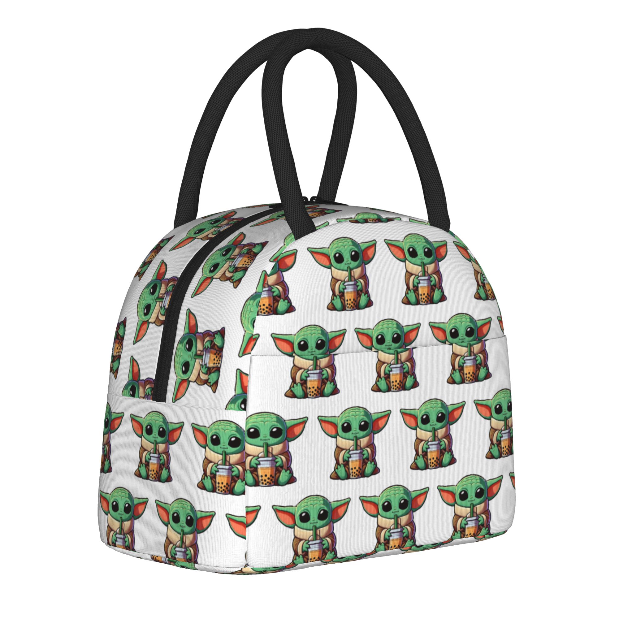 Baby Food Bag - Baby Yoda Grogu Loves Boba Tea