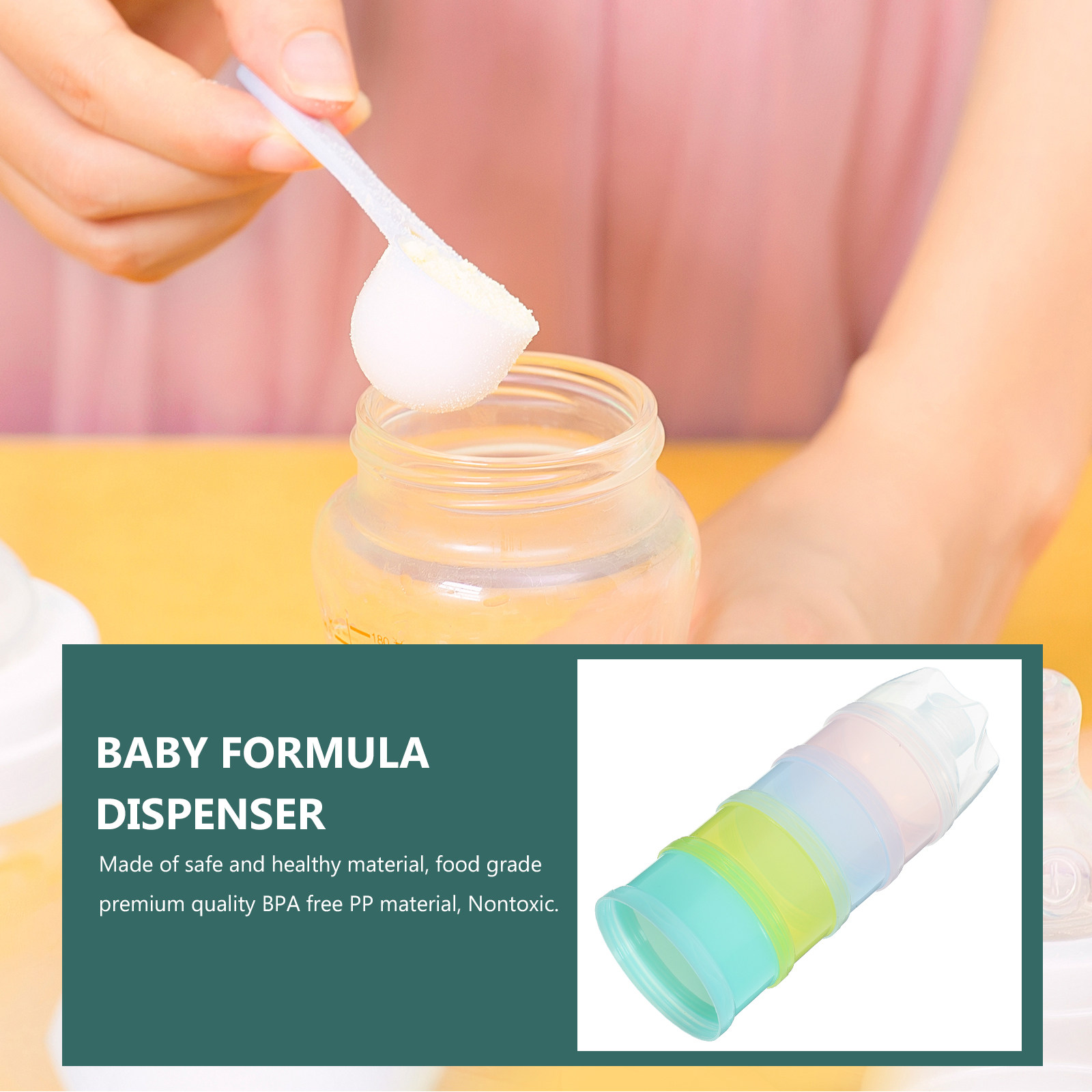 Baby Food For Travelling - 4-Layer Stackable Baby Formula Dispenser Milk