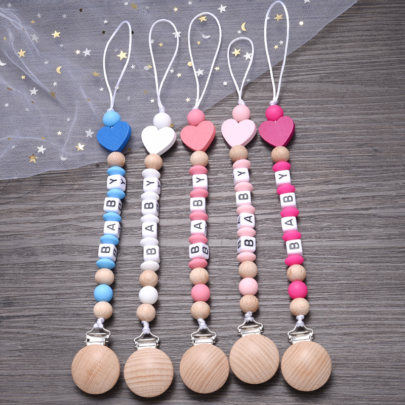Baby Food Game - Baby Personalized Name Wood Nipple Holder