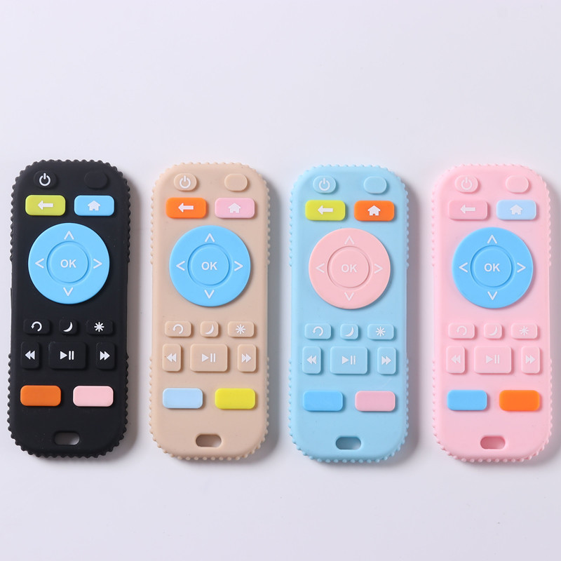 Baby Food Eat - Baby silicone remote control teether baby