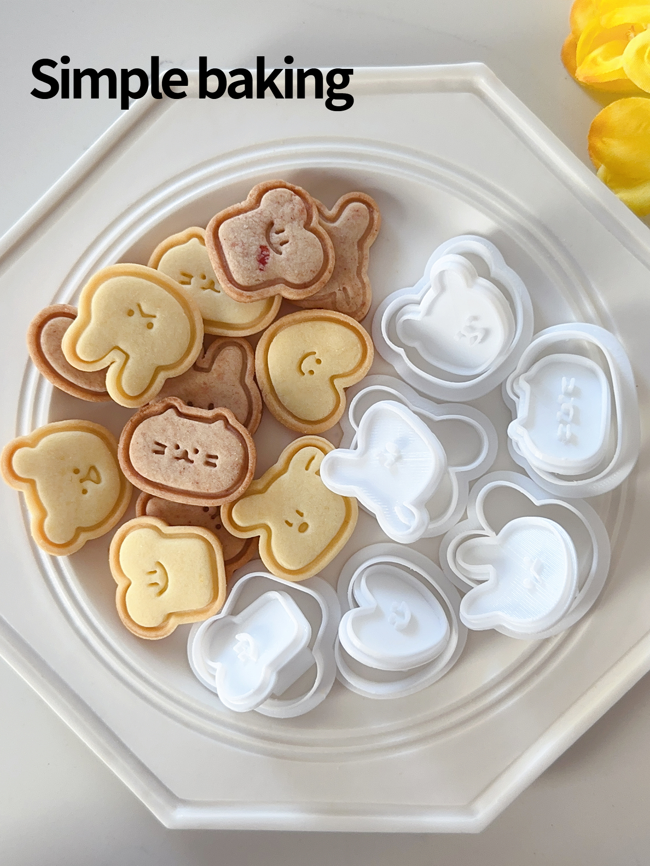Baby Food Nutrition - Cute cartoon-style cookie molds (dog, cat,