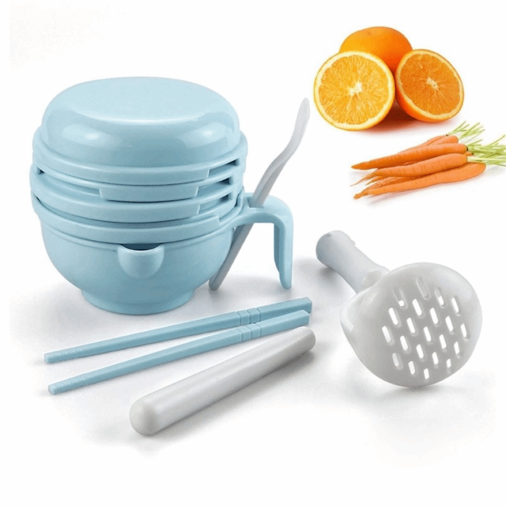 Puree Baby Food - Solid color Baby Food Grinding Bowl