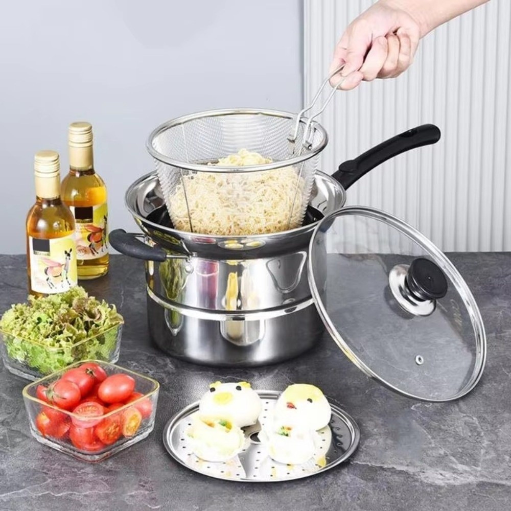 Baby Food Strainer - 4pcs Stainless Steel Fryer Pot Mesh