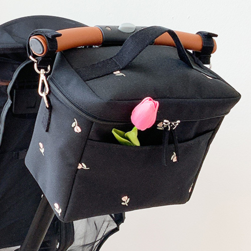Baby Food Bag - Bear Embroidery Baby Stroller Bag for