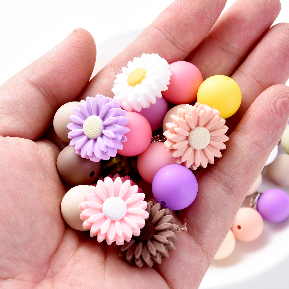 Baby Food Pacifier - 30Pcs Silicone Beads Round Beads Set