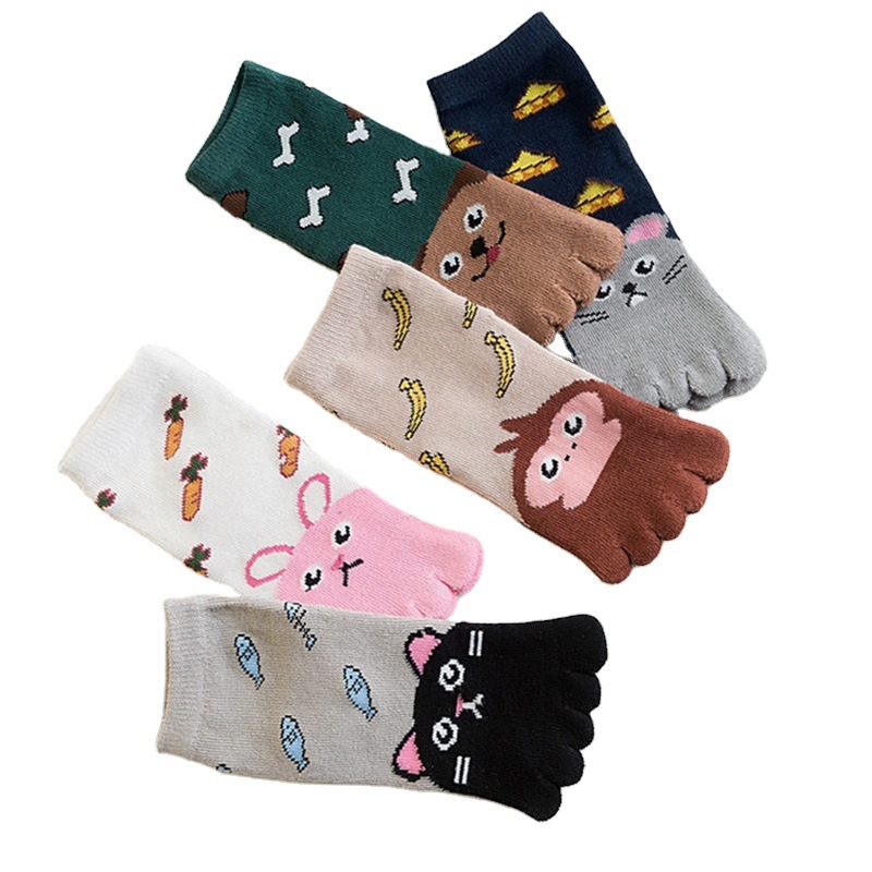 5 Pairs Children Cartoon Socks - Baby Food Dogs avaliação e preço