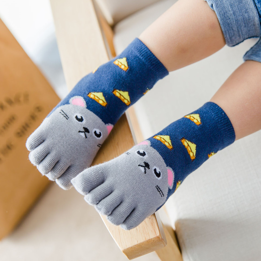 5 Pairs Children Cartoon Socks - Baby Food Dogs avaliação e preço