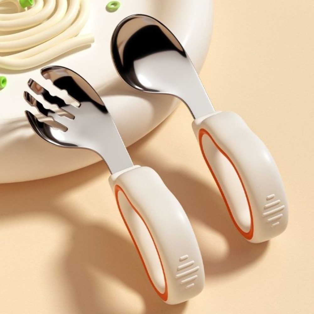 Silicone Baby Fork and Spoon S - Self Feed Spoon avaliação e preço