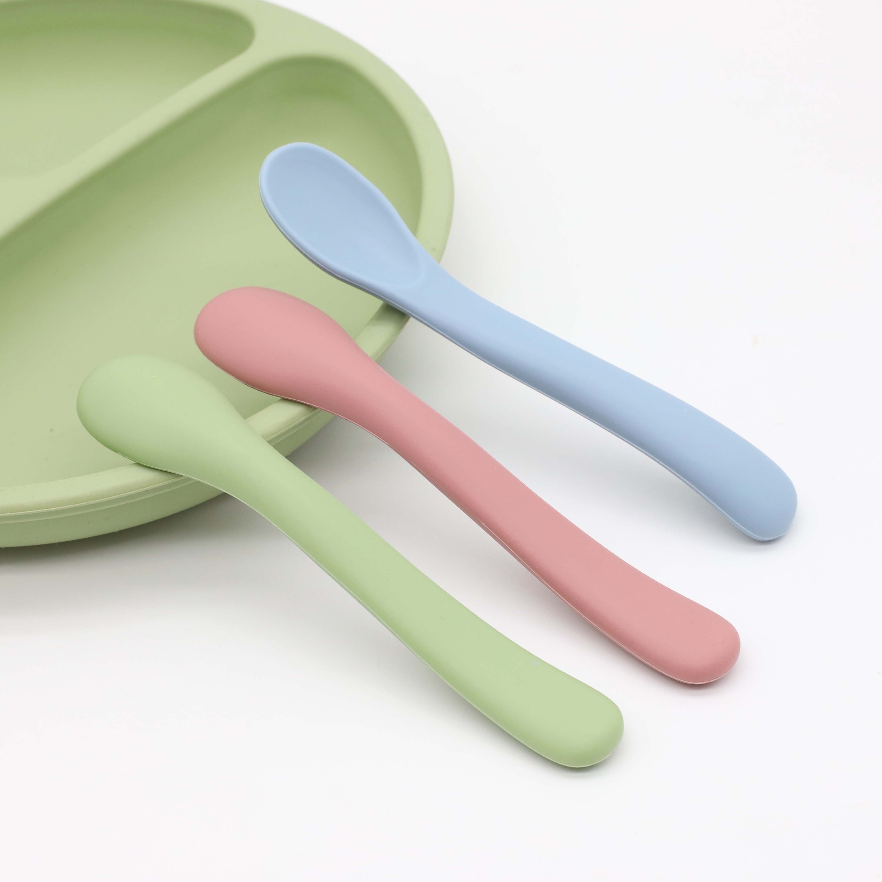 Soft Tip Silicone Baby Feeding - Self Feed Spoon avaliação e preço