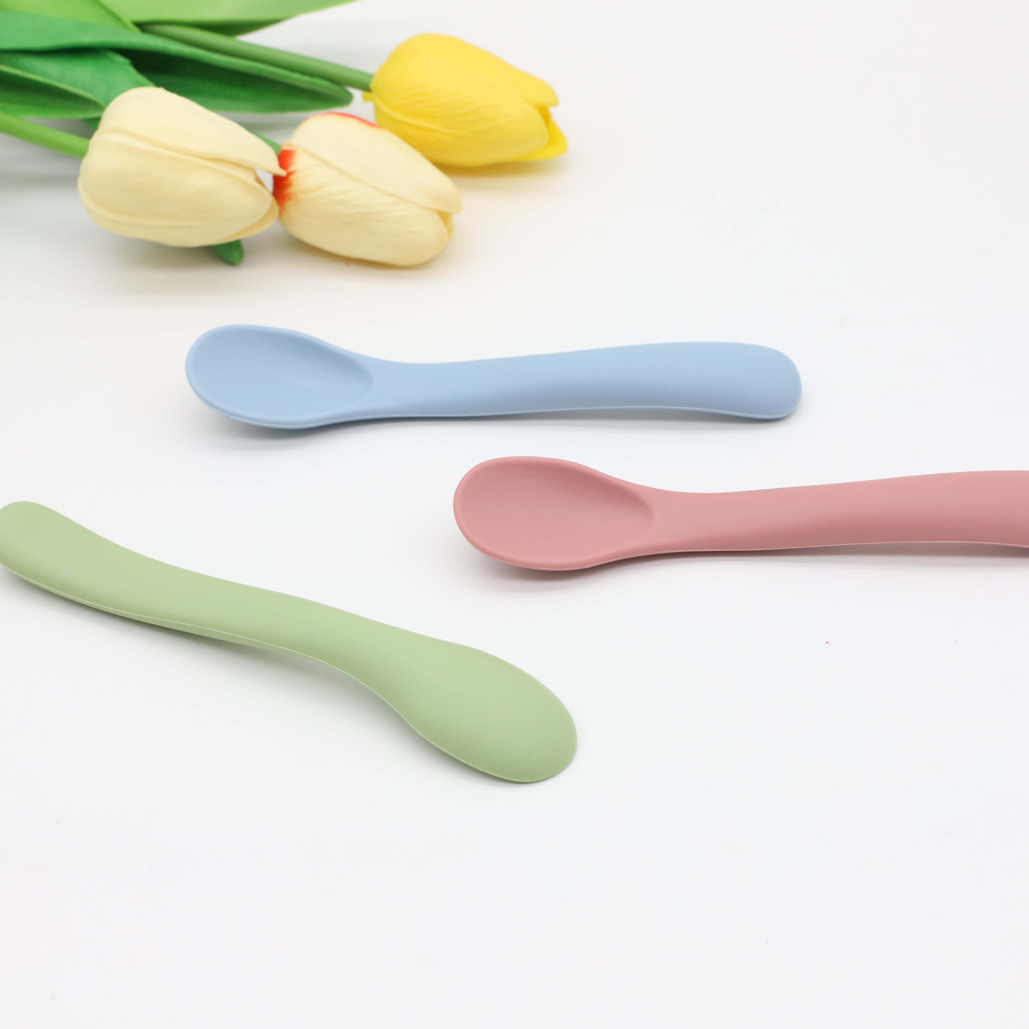Soft Tip Silicone Baby Feeding - Self Feed Spoon avaliação e preço