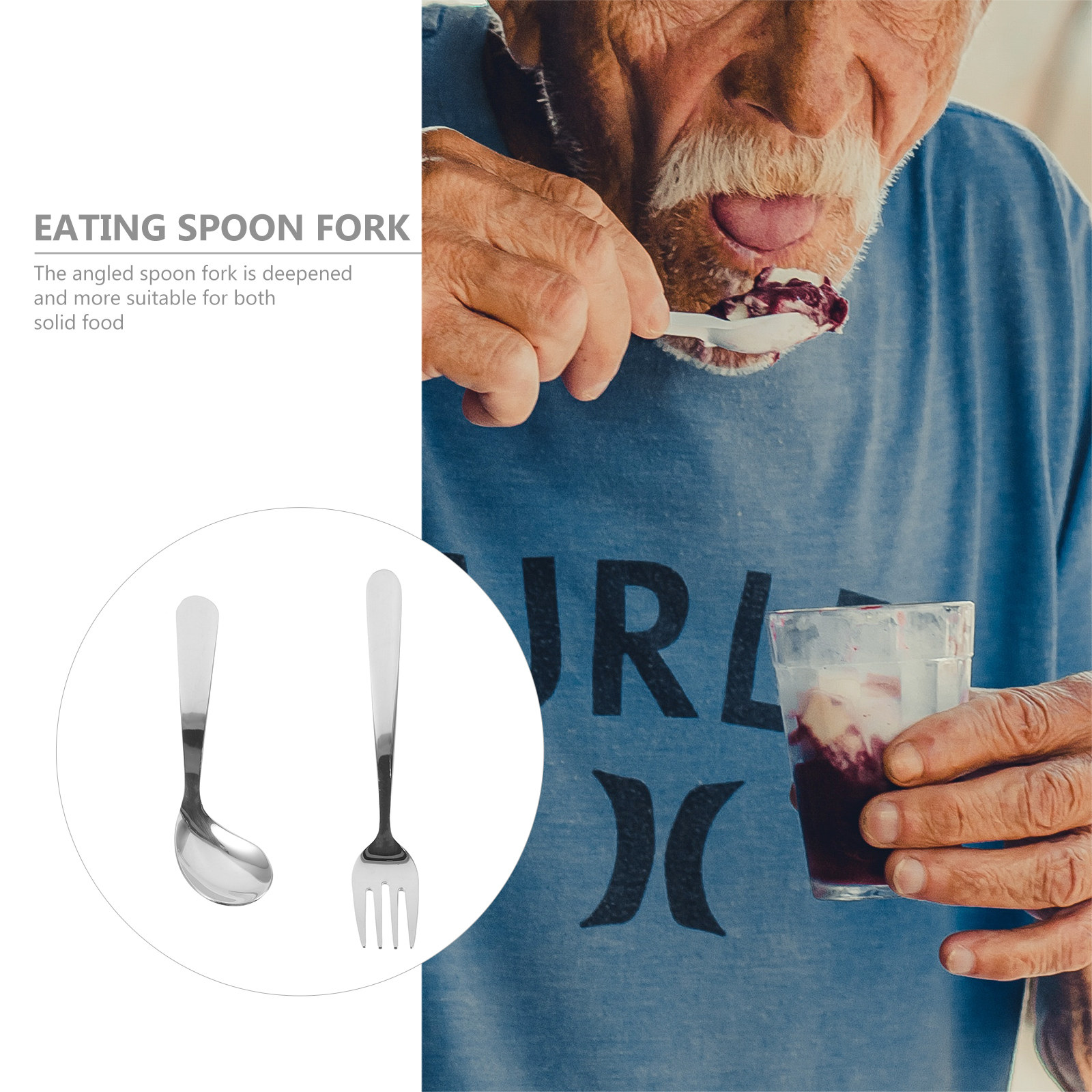 1Set Stainless Steel Adaptive  - Self Feed Spoon avaliação e preço