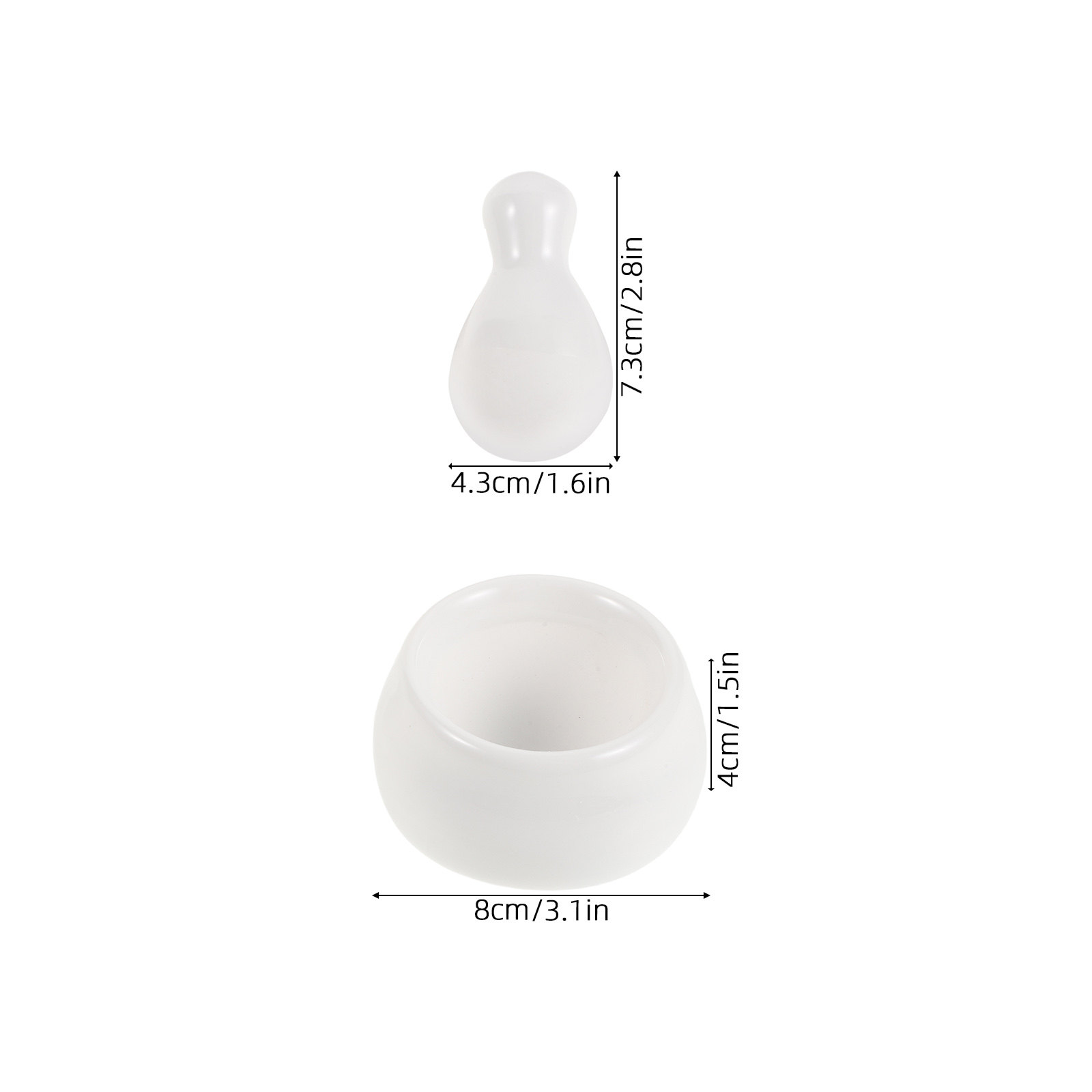 1Set Porcelain Mortar and Pest - Puree Baby Food avaliação e preço