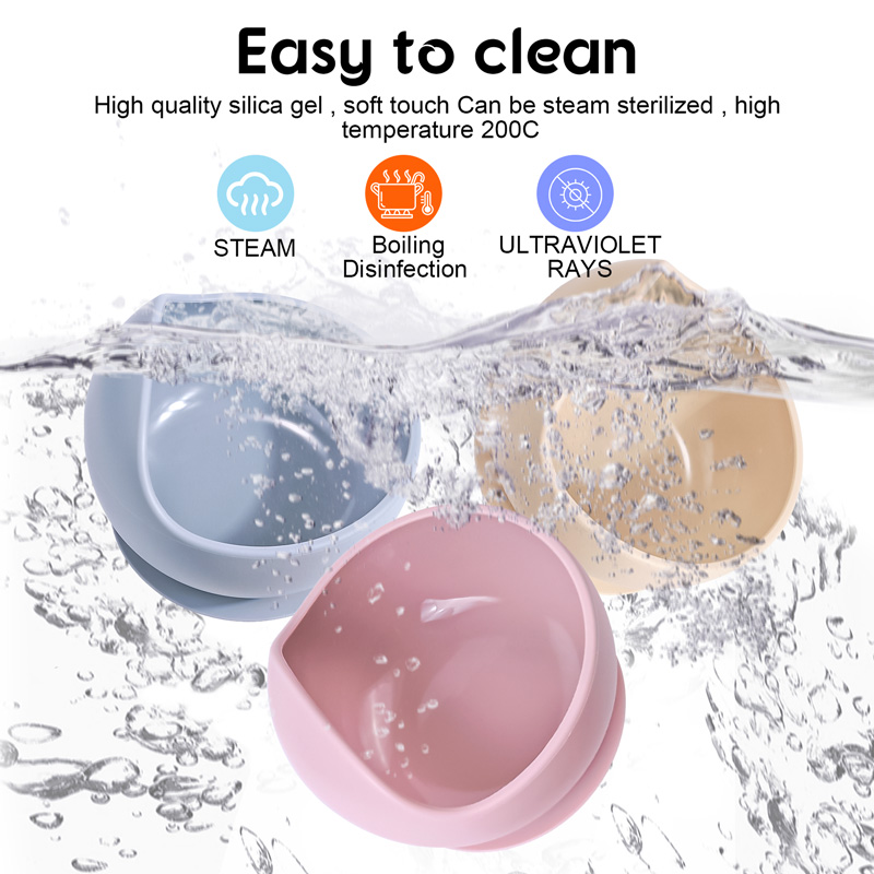 2PC Silicone Sucker Bowl Feedi - Baby Food Equipment avaliação e preço