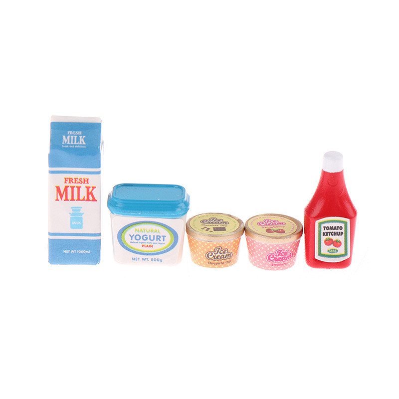 5Pcs/Set 1:12 Dollhouse Access - Baby Food Toy avaliação e preço