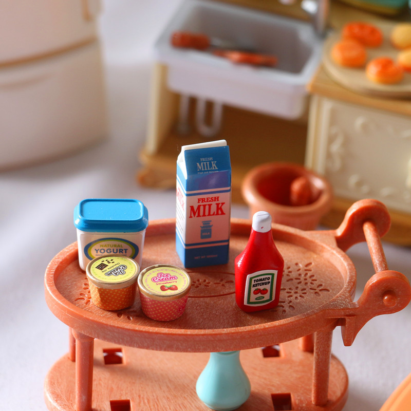 5Pcs/Set 1:12 Dollhouse Access - Baby Food Toy avaliação e preço
