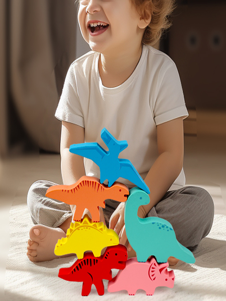 Wooden Balance Blocks Toys For - Baby Food Eat avaliação e preço
