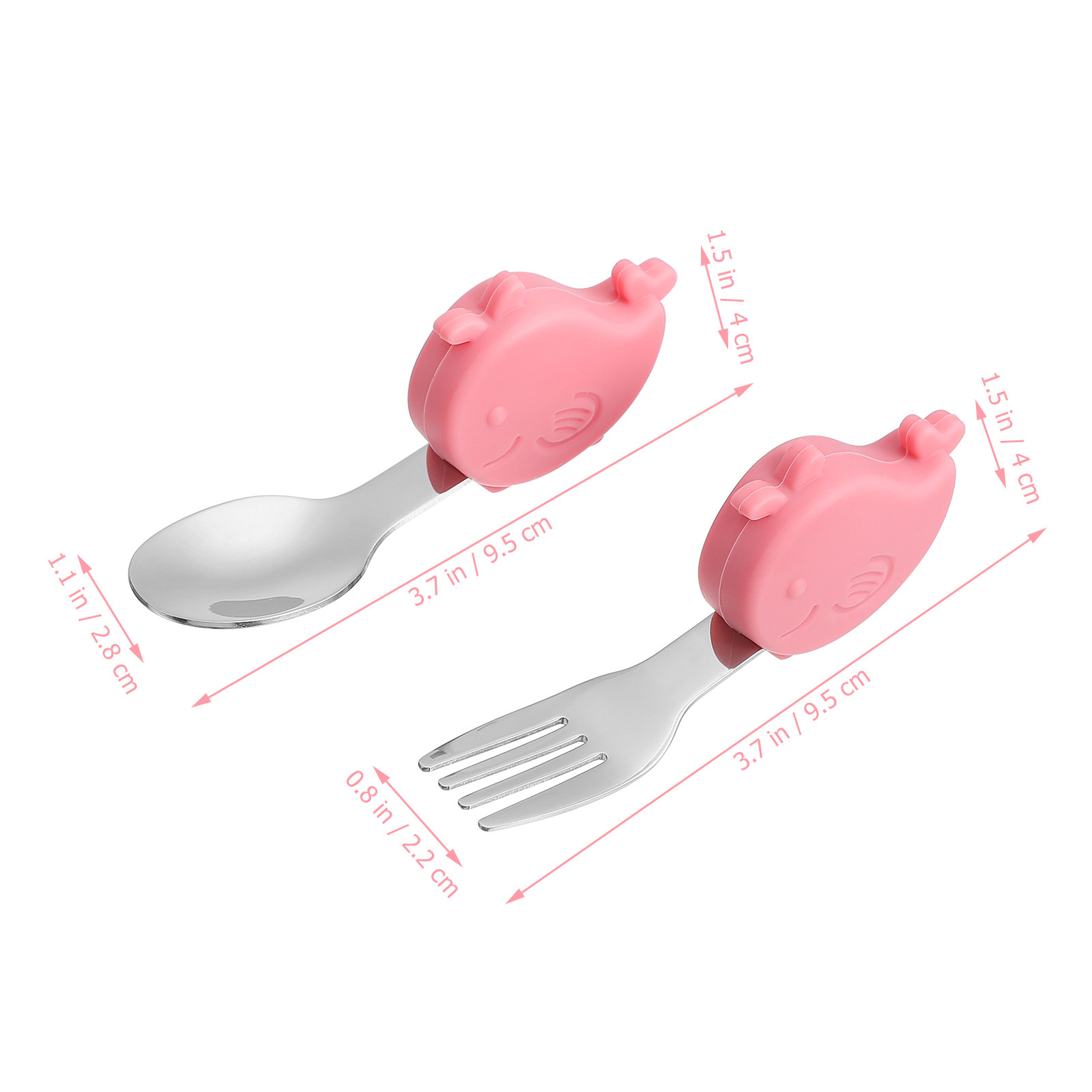 1Set Baby Cutlery Set Light Co - Self Feed Spoon avaliação e preço
