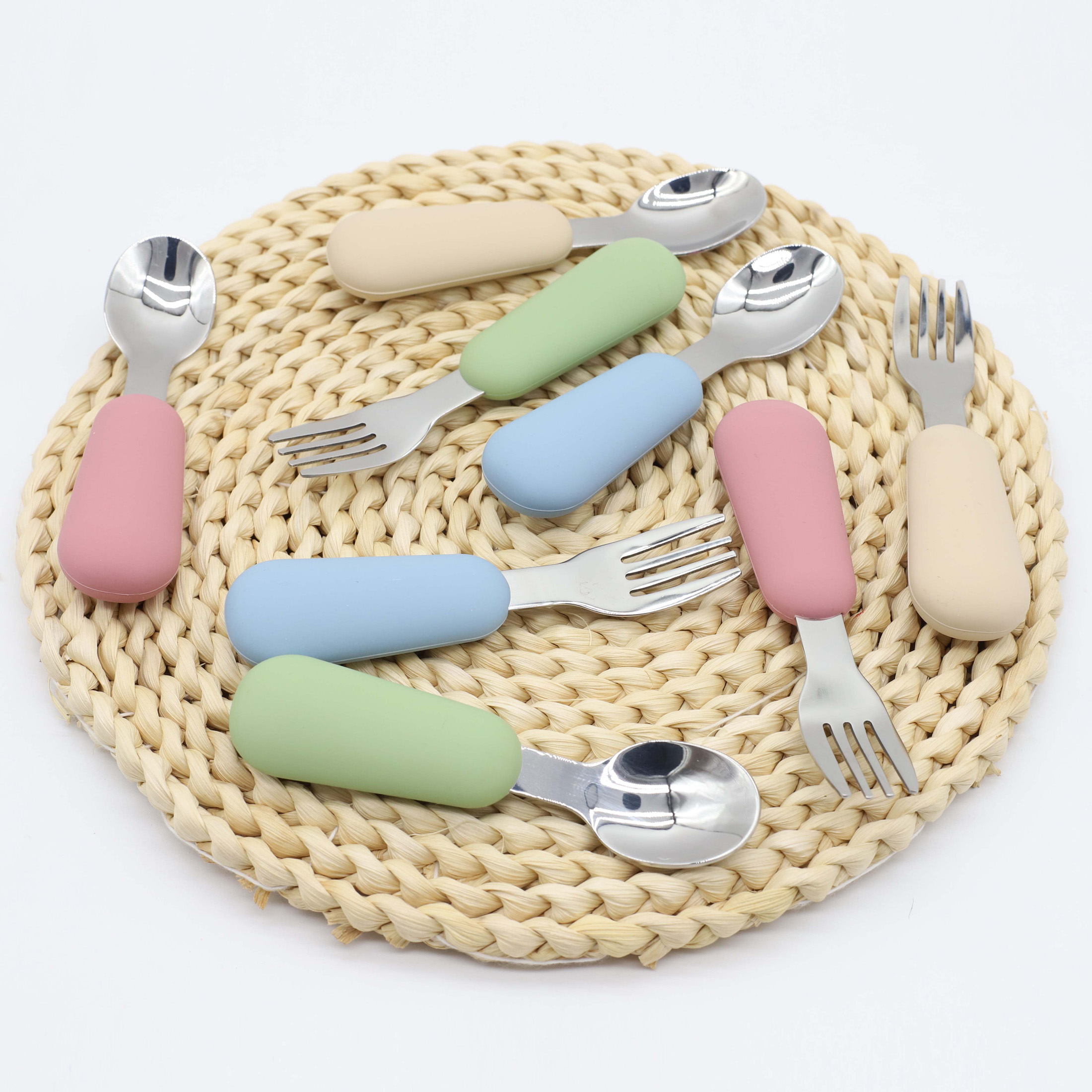 Silicone stainless steel spoon - Baby Food Nutrition avaliação e preço