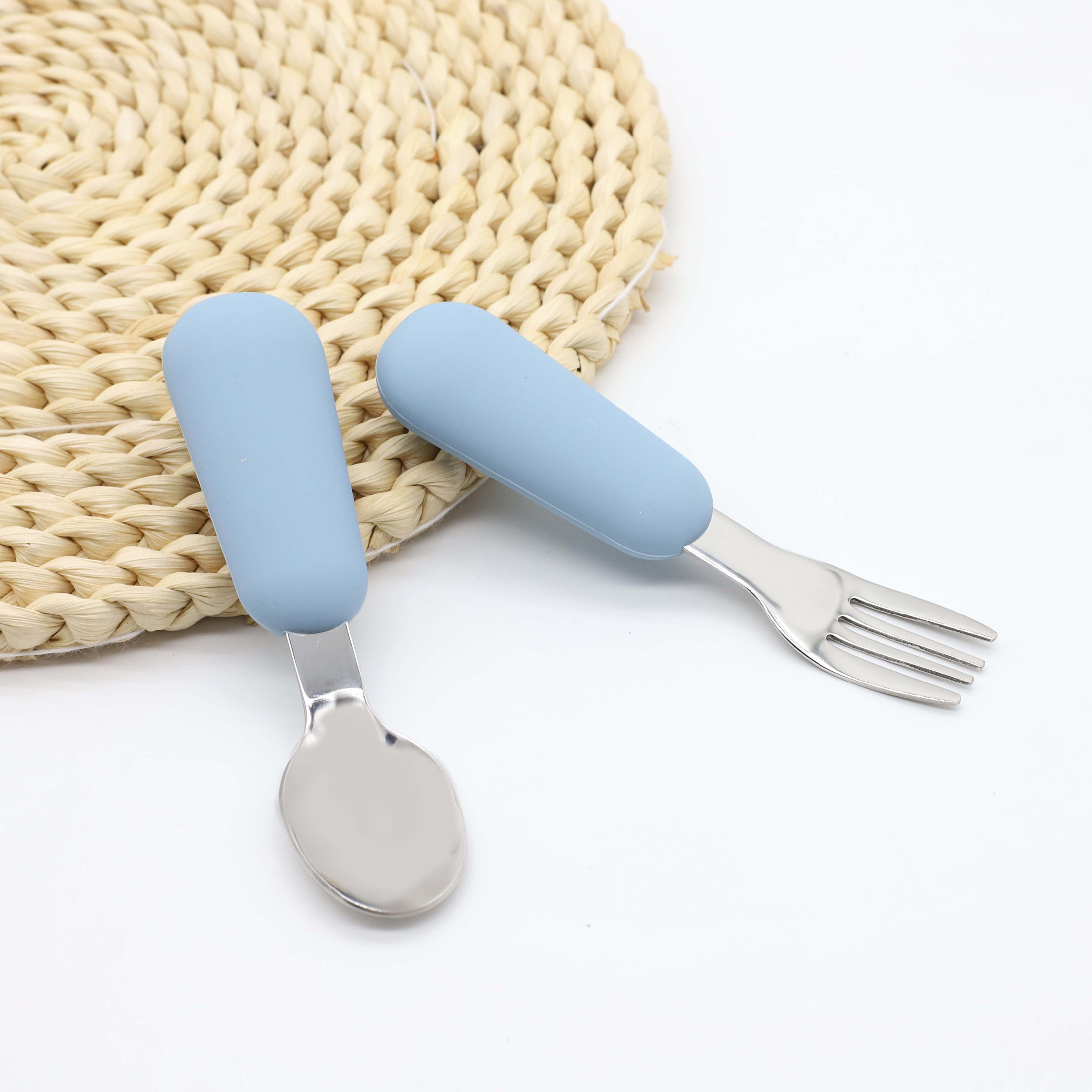 Silicone stainless steel spoon - Baby Food Nutrition avaliação e preço