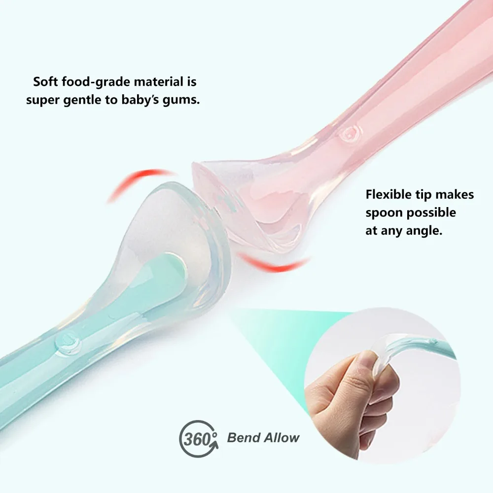Baby Spoons Soft Silicone Todd - Baby Food Nutrition avaliação e preço