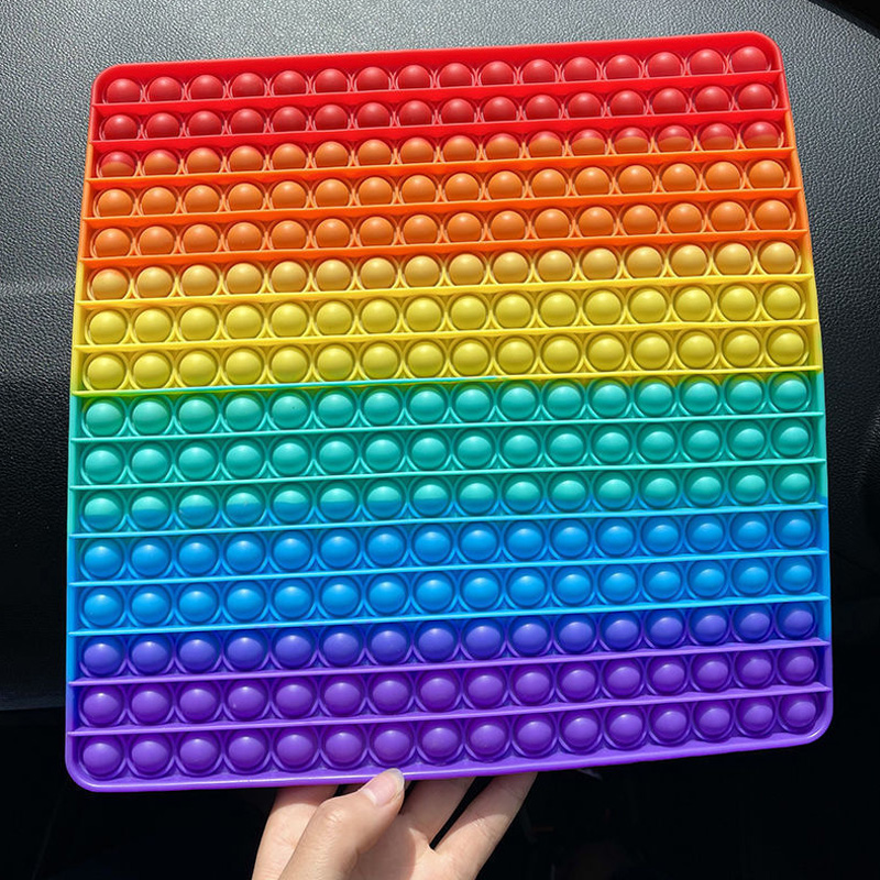 Jumbo 30CM Square Rainbow Push - Baby Food Eat avaliação e preço