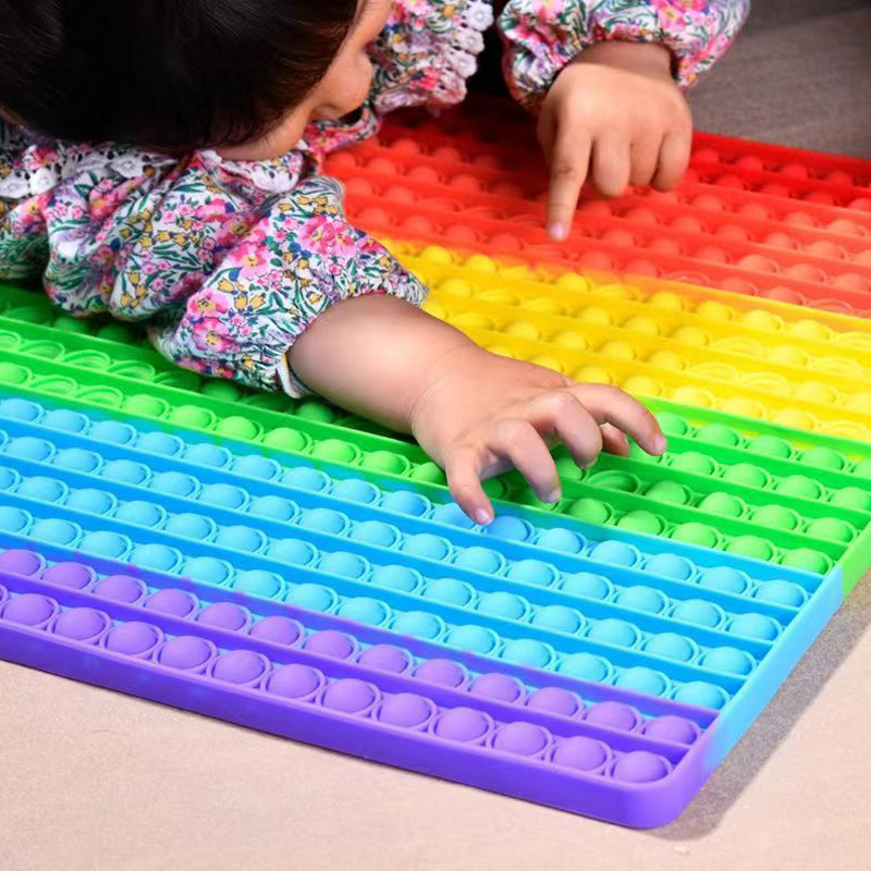 Jumbo 30CM Square Rainbow Push - Baby Food Eat avaliação e preço
