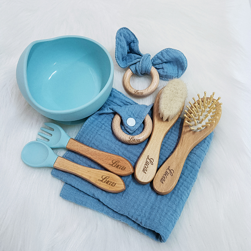 7PCS/Set Personalized Name Bab - Baby Food Equipment avaliação e preço