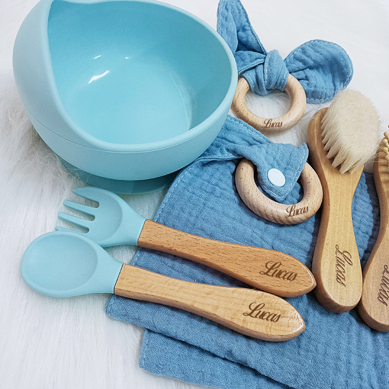 7PCS/Set Personalized Name Bab - Baby Food Equipment avaliação e preço