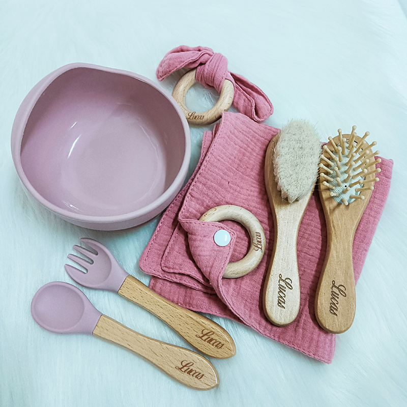 7PCS/Set Personalized Name Bab - Baby Food Equipment avaliação e preço