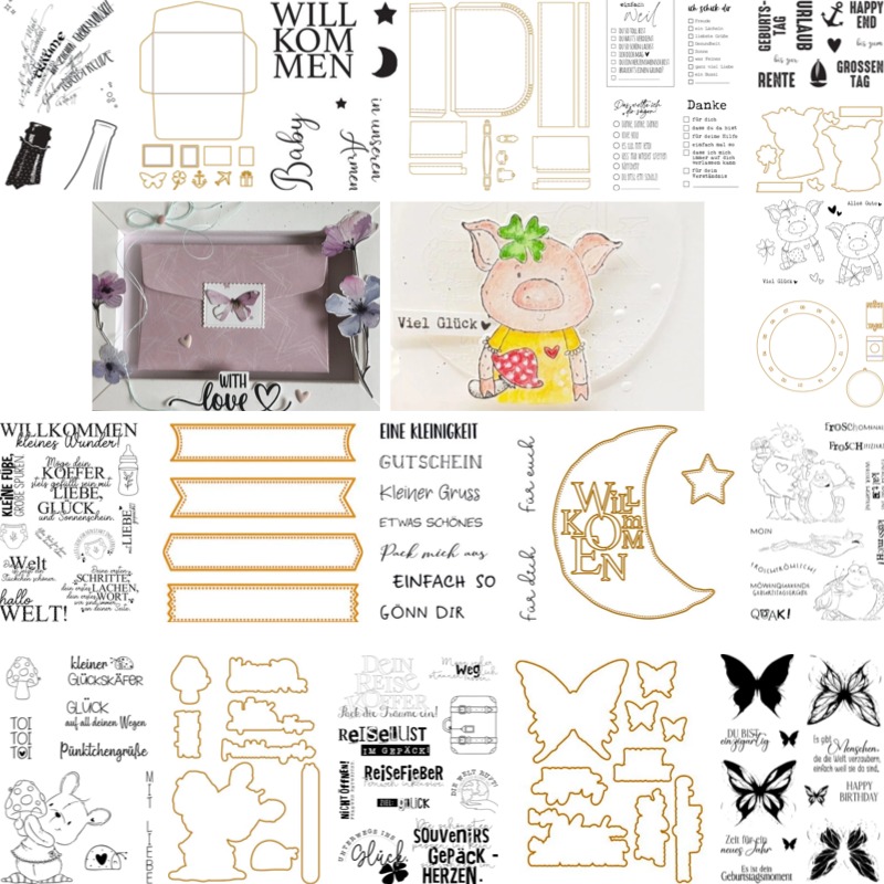 Baby Suitcase Stamps And Dies  - Baby Food Bag avaliação e preço