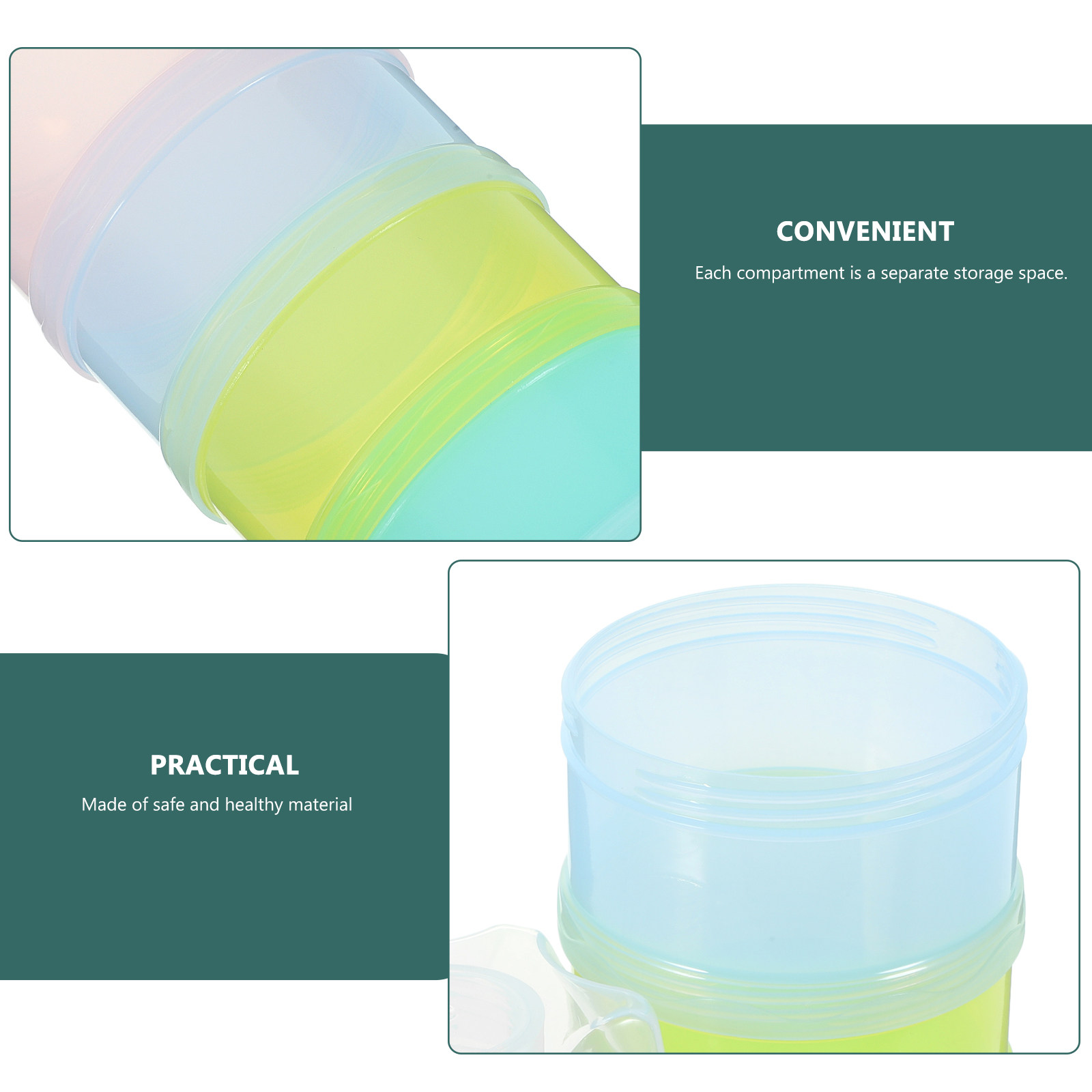 4-Layer Stackable Baby Formula - Baby Food For Travelling avaliação e preço