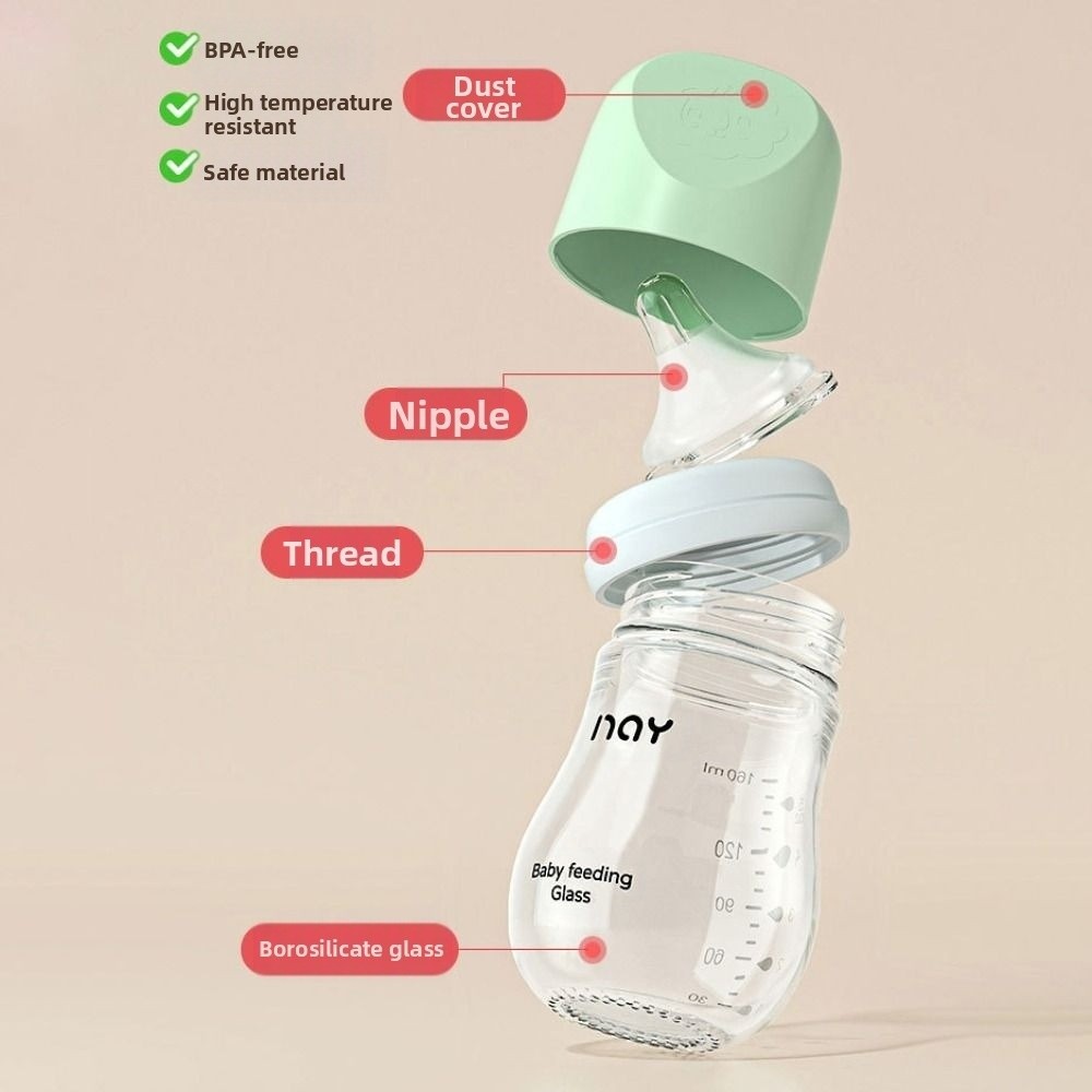 Glass Baby Bottle Anti-flatule - Baby Food Nutrition avaliação e preço