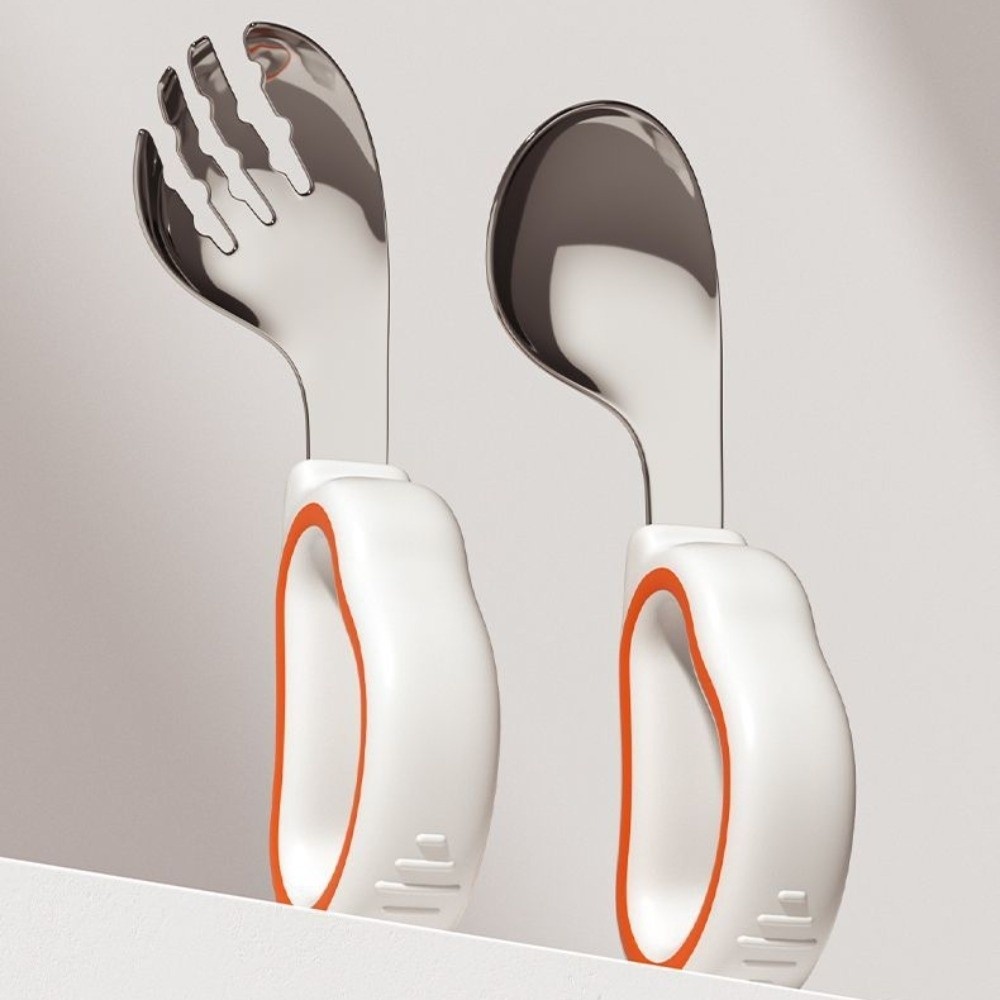Silicone Baby Fork and Spoon S - Self Feed Spoon avaliação e preço