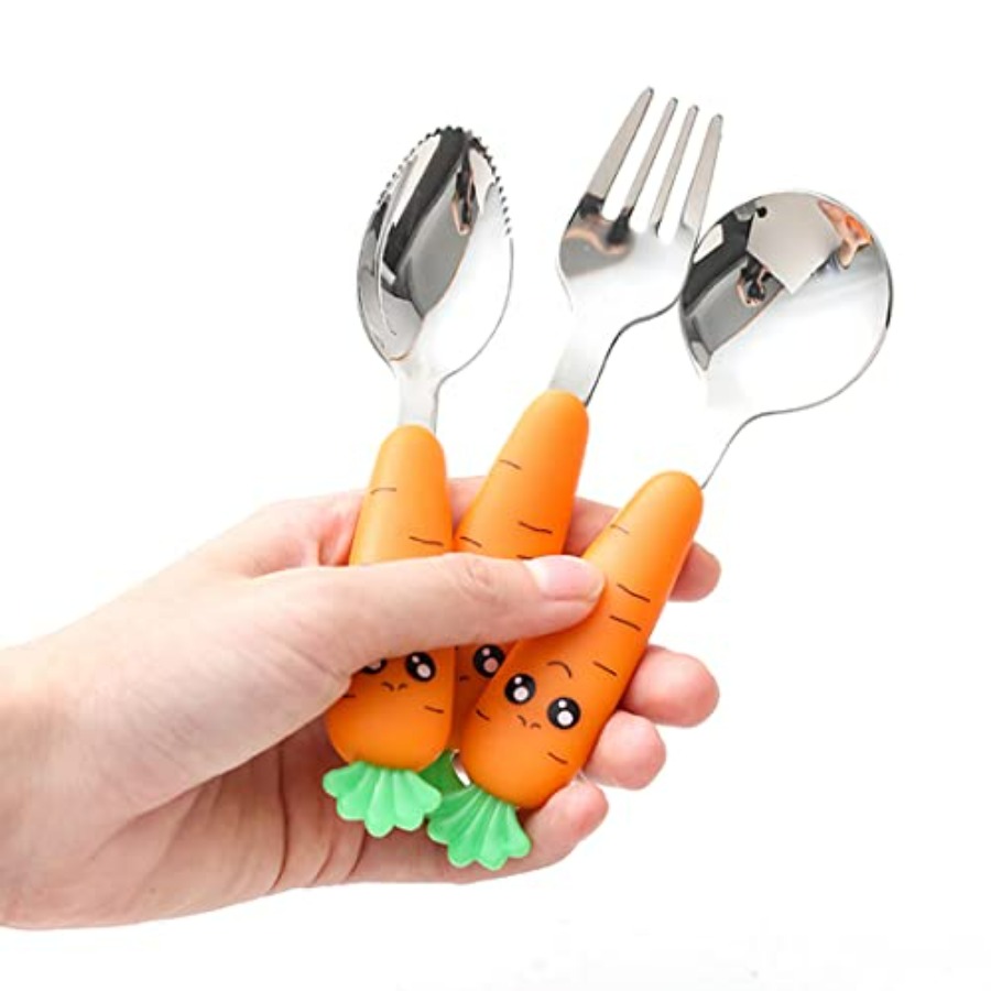 Travel Cutlery Set for Toddler - Self Feed Spoon avaliação e preço