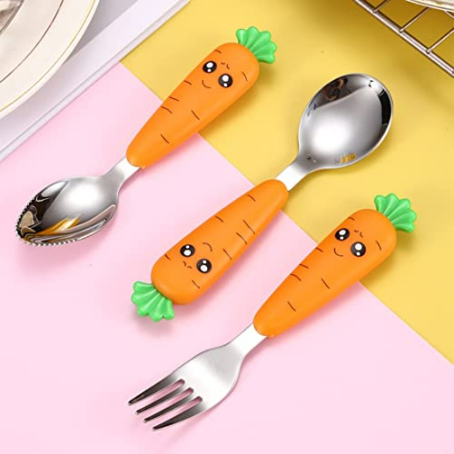 Travel Cutlery Set for Toddler - Self Feed Spoon avaliação e preço