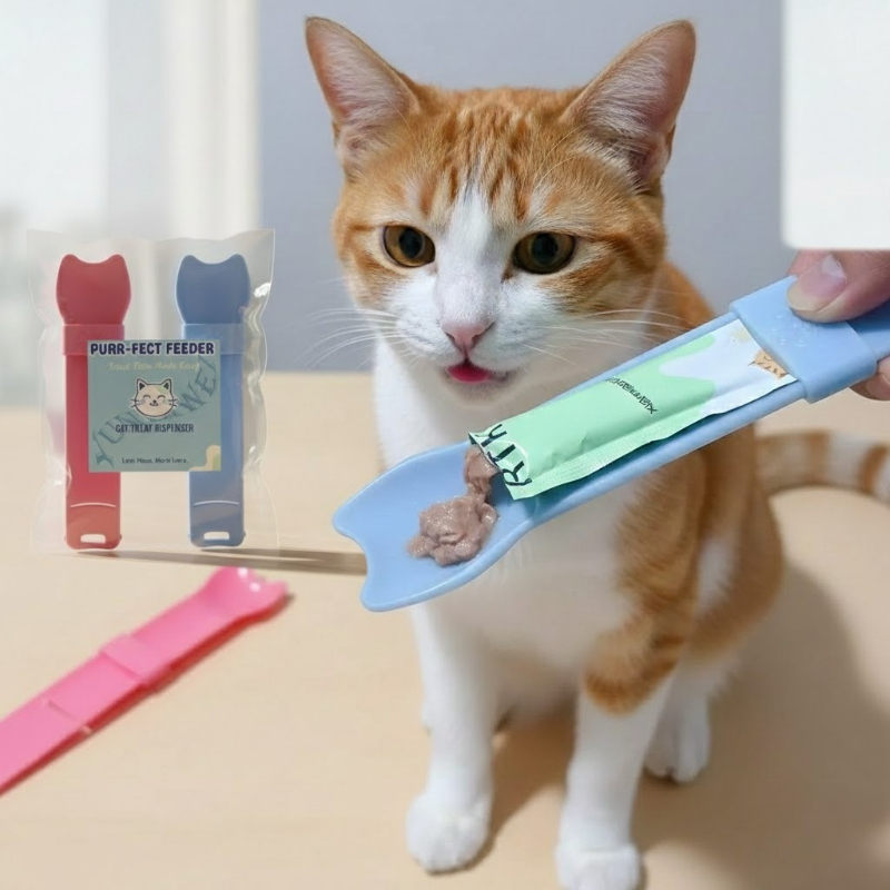 Cat Strip Squeeze Spoon for Li - Self Feed Spoon avaliação e preço