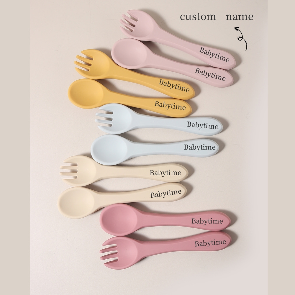 Custom name 1 pair silicone sp - Baby Food Nutrition avaliação e preço