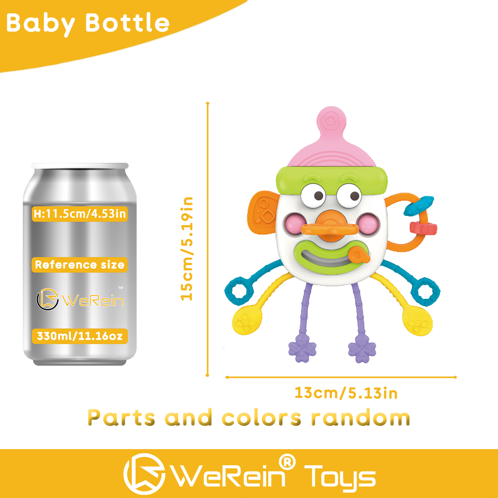 Cute Bottle Shaped Pull-out To - Baby Food Teether avaliação e preço