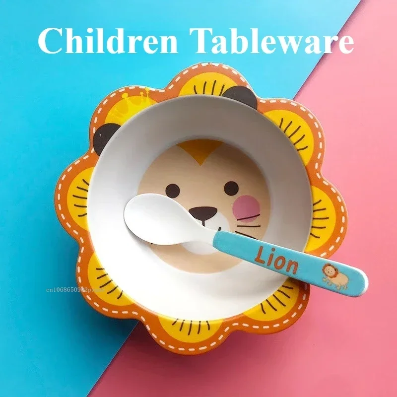 Cartoon Bamboo Fiber Children' - Baby Rice Food avaliação e preço