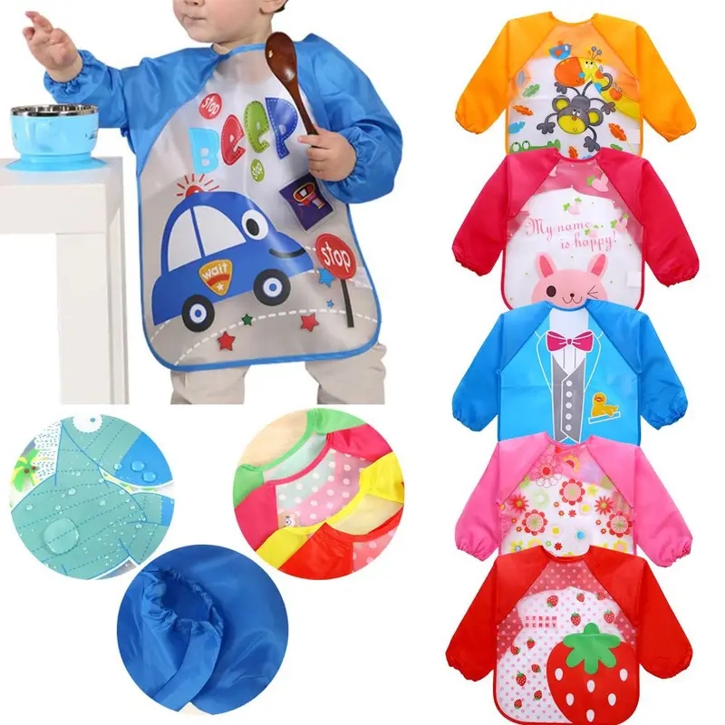 Waterproof EVA Full Sleeve Bab - Baby Food Eat avaliação e preço