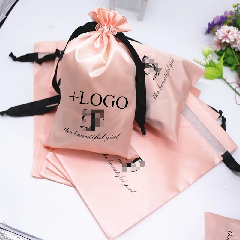 20PCS Baby Pink Silk Satin Pou - Baby Food Bag avaliação e preço