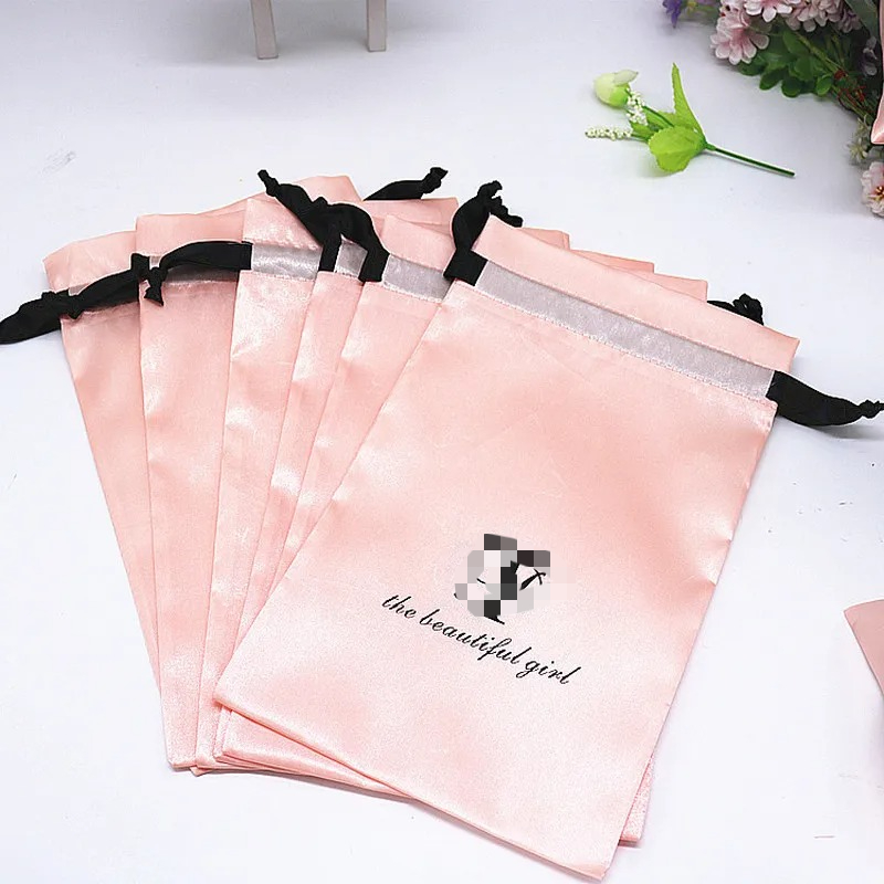 20PCS Baby Pink Silk Satin Pou - Baby Food Bag avaliação e preço