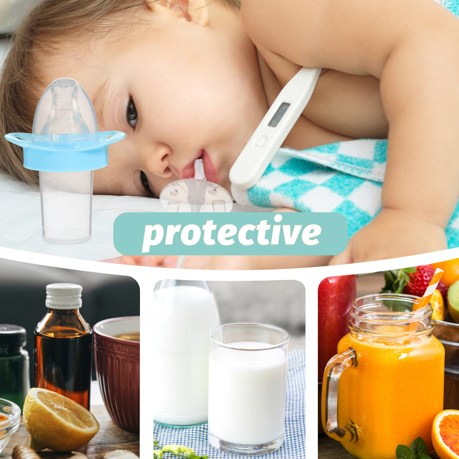 2pcs Baby Pacifier Feeder Medi - Baby Food Pacifier avaliação e preço