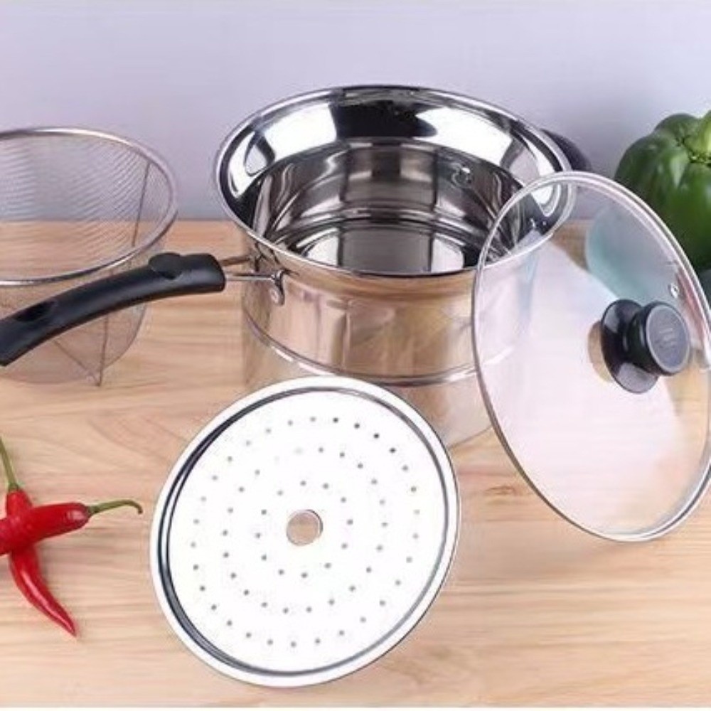 4pcs Stainless Steel Fryer Pot - Baby Food Strainer avaliação e preço