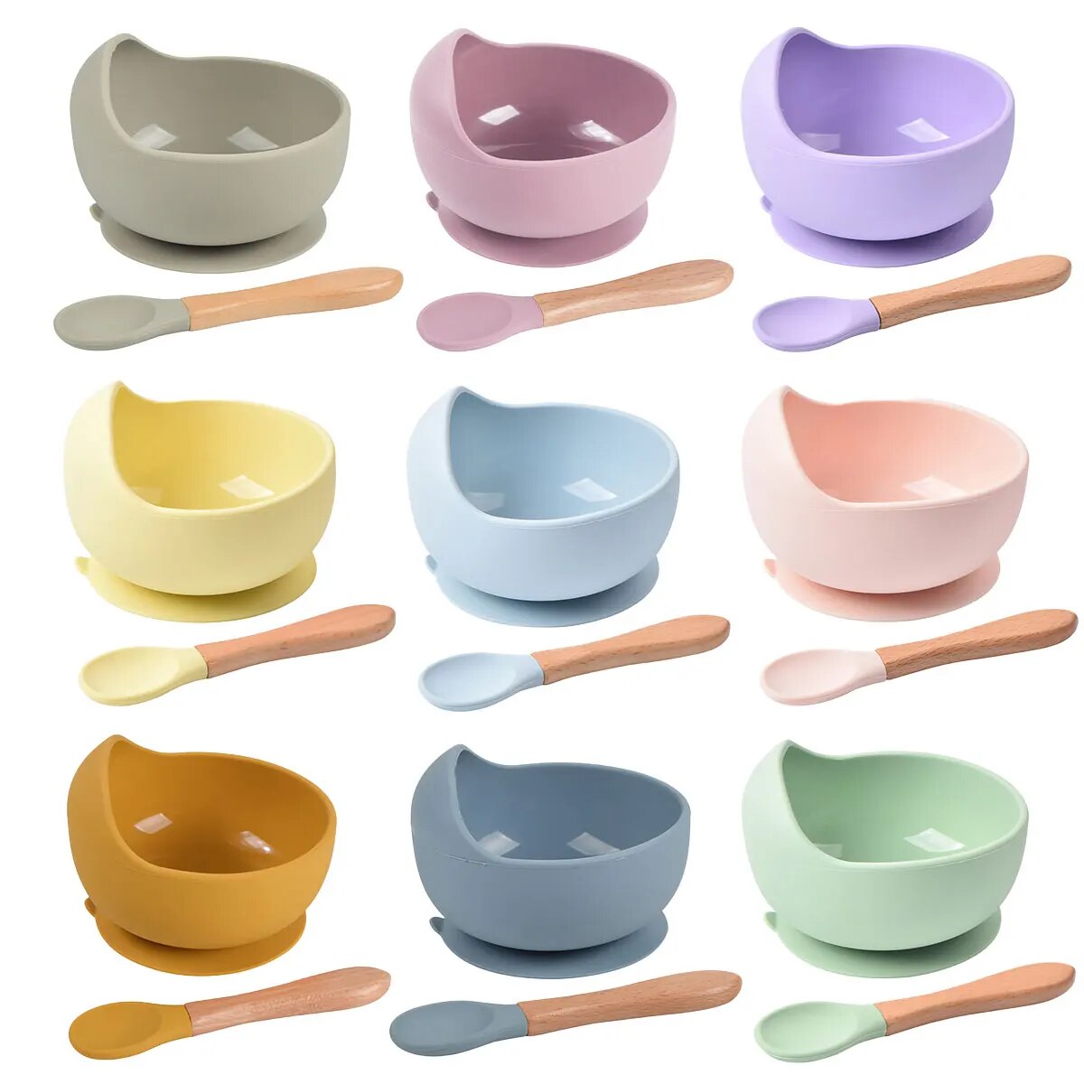 2PCS Silicone Baby Feeding Bow - Baby Food Grater avaliação e preço