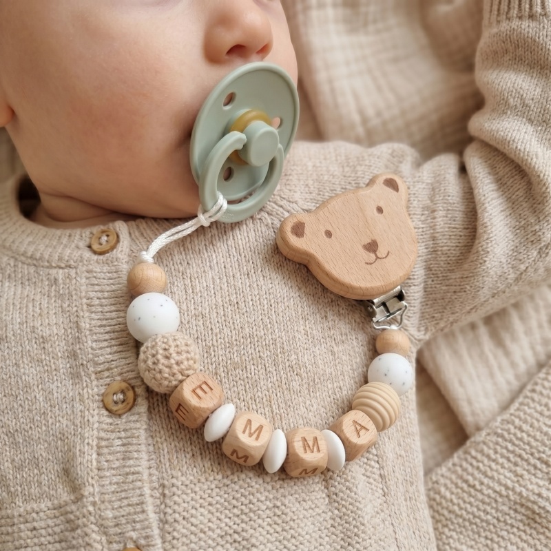 Personalized Pacifier Clip Cus - Baby Food Teether avaliação e preço