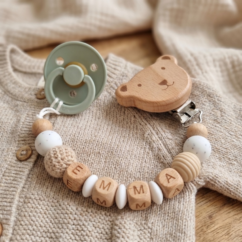 Personalized Pacifier Clip Cus - Baby Food Teether avaliação e preço